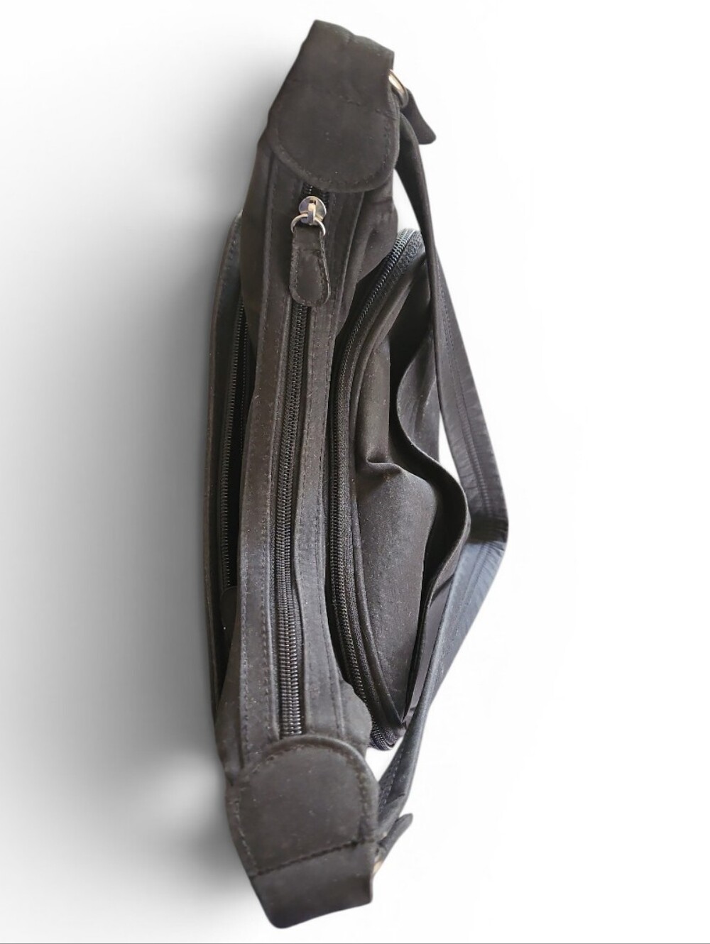 NY Collection Black Shoulder Bag with Silver Hardware - Picture 9 of 12